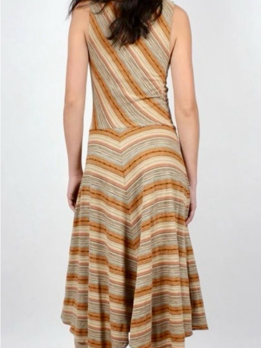 Lauren Ralph Lauren Desert Stripe Flare Dress – Size XL 100% Cotton - Picture 4 of 9